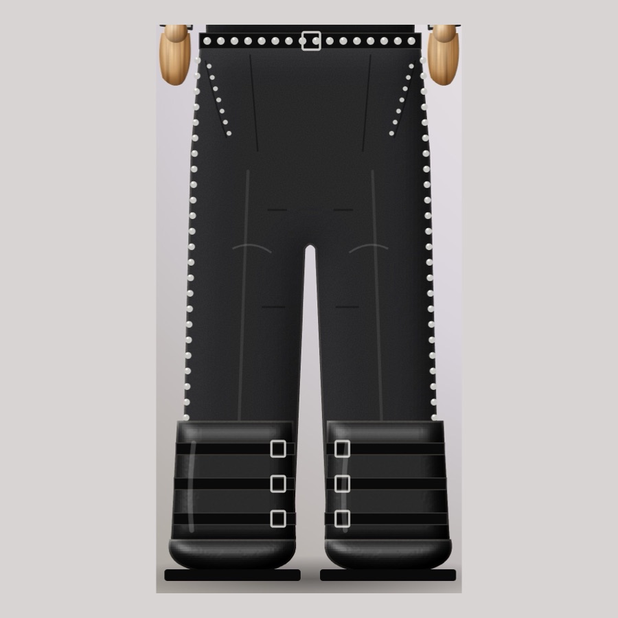 Pantalone borchiato